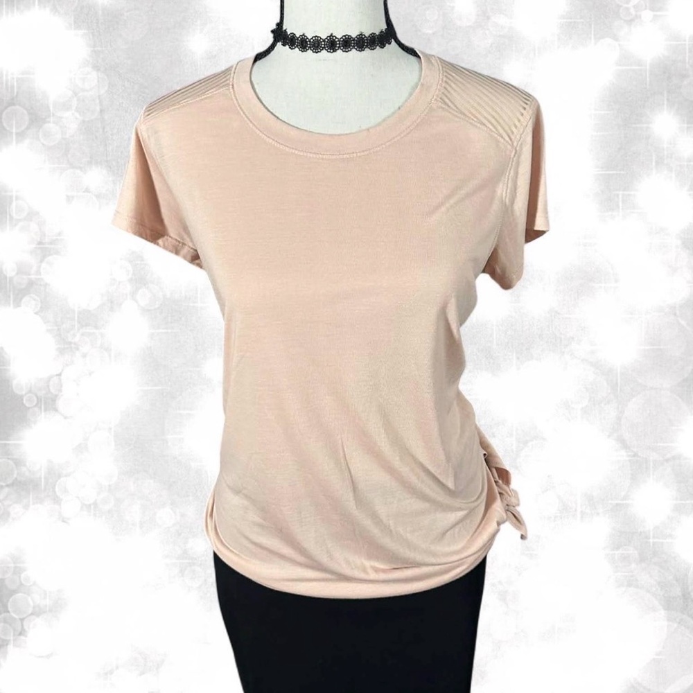 Old Navy Light Pink Short Sleeve Tie Top